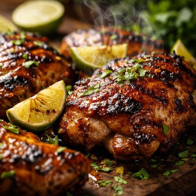 Image of Grilled Lime Chicken Thighs