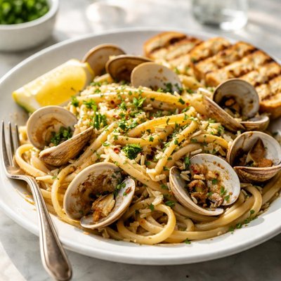 Image of Grilled Linguine and Clam Sauce