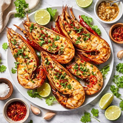 Image of Grilled Lobster with Lime Brown Butter