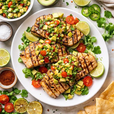 Image of Grilled Mahi Mahi with Avocado Salsa