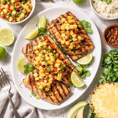 Image of Grilled Mahi Mahi with Pineapple Salsa