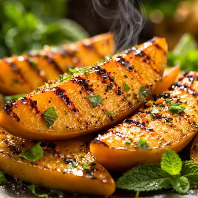 Image of Grilled Mangoes with Herbs