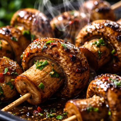 Image of Grilled Marinated Mushrooms