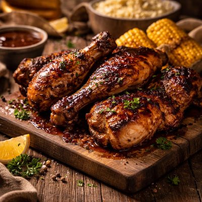 Image of Grilled Mouth Watering Barbecued Chicken