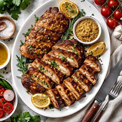 Image of Grilled Mustard Glazed Pork