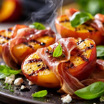Image of Grilled Nectarines with Prosciutto