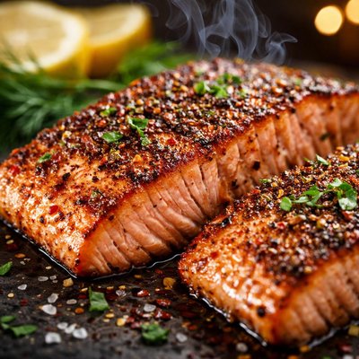 Image of Grilled Pastrami Style Salmon