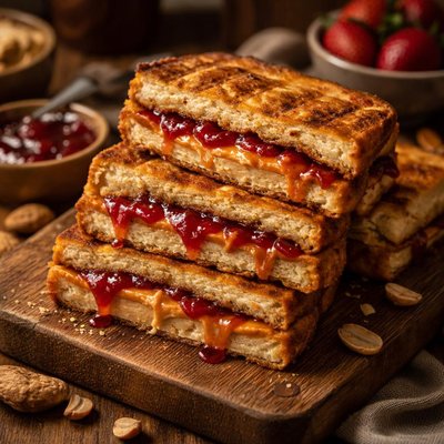 Image of Grilled Pbj Sandwiches
