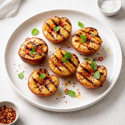 Image of Grilled Peaches with Chilli