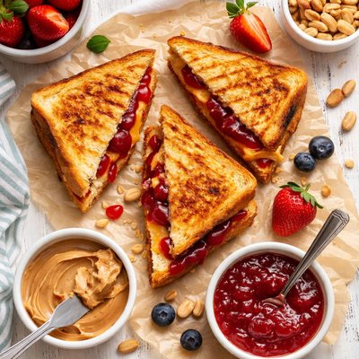 Image of Grilled Peanut Butter and Jelly Sandwich