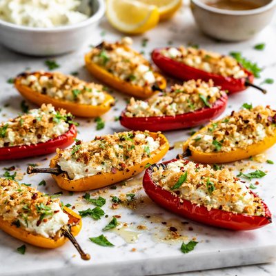 Image of Grilled Pepper Poppers with Goat Cheese