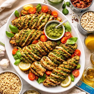 Image of Grilled Pesto Chicken from the Freezer and Pantry