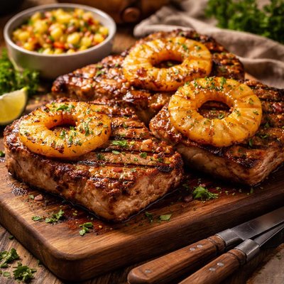Image of Grilled Pineapple Pork Chops
