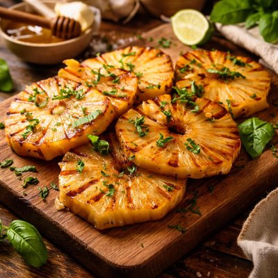 Image of Grilled Pineapple with Basil