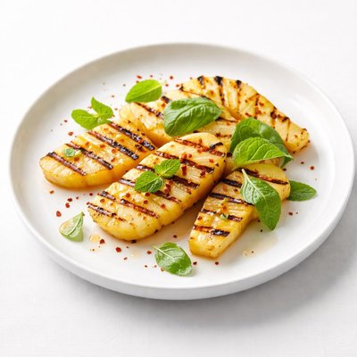 Image of Grilled Pineapple with Basil and Mint