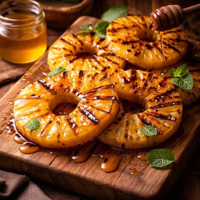 Image of Grilled Pineapple with Honey Glaze