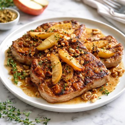 Image of Grilled Pork and Apples