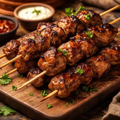 Image of Whole30 Grilled Pork Skewers