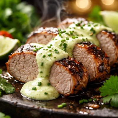 Image of Grilled Pork Tenderloins with Wasabi Sauce