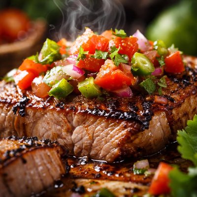 Image of Grilled Pork with Salsa