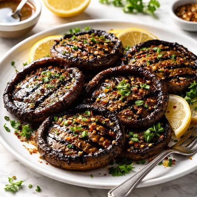 Image of Grilled Portabella Mushrooms with Balsamic Marinade