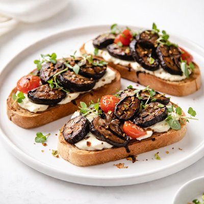 Image of Grilled Portabello Mushroom Bruschetta