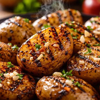 Image of Grilled Potatoes with Garlic