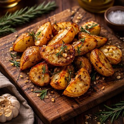 Image of Grilled Potatoes with Garlic and Rosemary