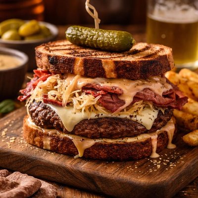 Image of Grilled Reuben Burger