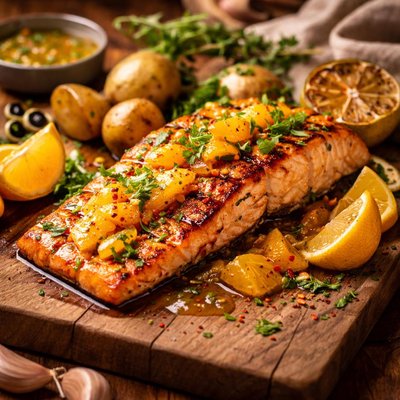 Image of Grilled Salmon with Citrus Vinaigrette