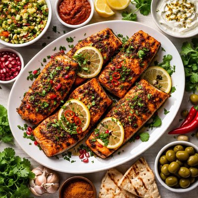 Image of Grilled Salmon with North African Flavors