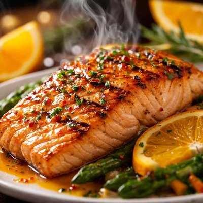 Image of Grilled Salmon with Orange Glaze