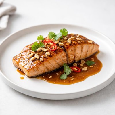 Image of Grilled Salmon with Peanut Hoisin Sauce