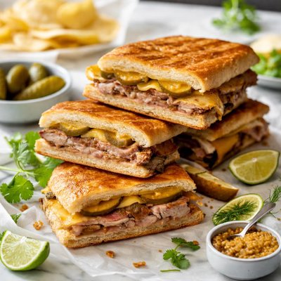 Image of Grilled Sandwiches Cuban Style