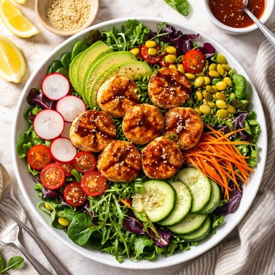 Image of Grilled Scallop Teriyaki Salad