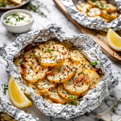 Image of Grilled Scalloped Potato Packets