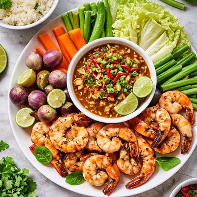 Image of Grilled Shrimp Nam Prik