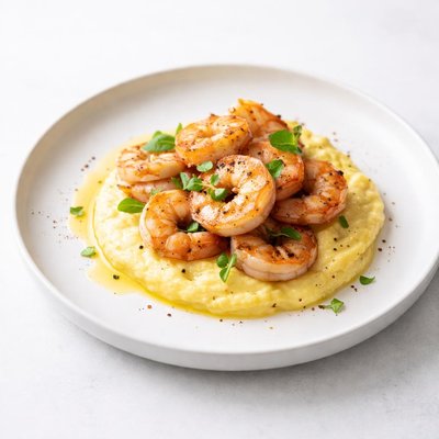 Image of Grilled Shrimp with Polenta