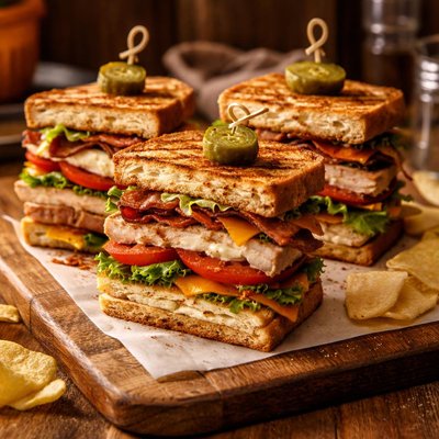 Image of Grilled Sourdough Clubs