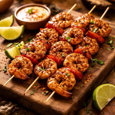 Image of Grilled Southwest Shrimp on Skewers