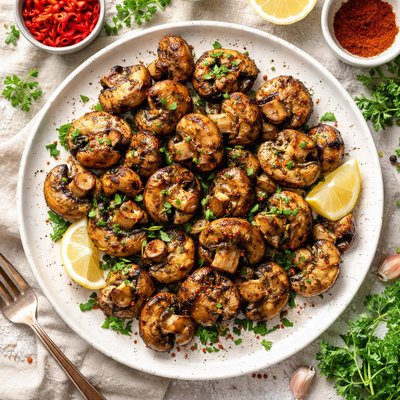 Image of Grilled Spiced White Mushrooms