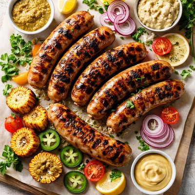 Image of Grilled Spicy Bratwursts