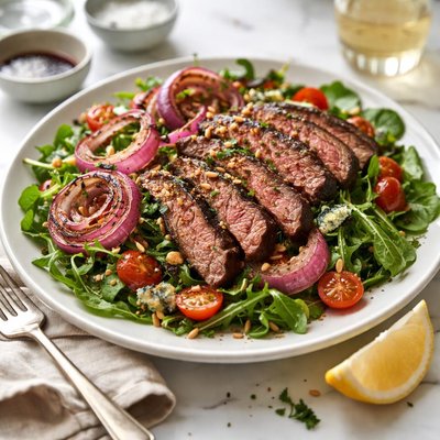 Image of Grilled Steak and Onion Salad