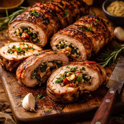 Image of Grilled Stuffed Pork Tenderloins