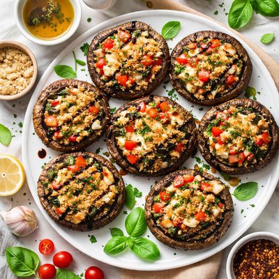 Image of Grilled Stuffed Portabella Mushrooms