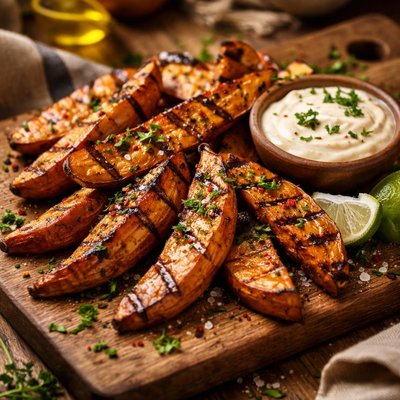 Image of Grilled Sweet Potato Wedges