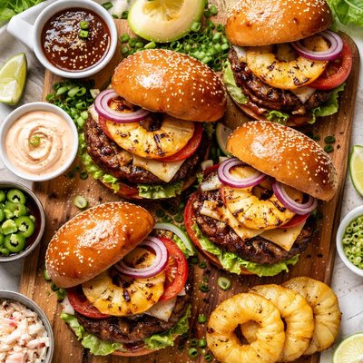 Image of Grilled Teriyaki Burgers
