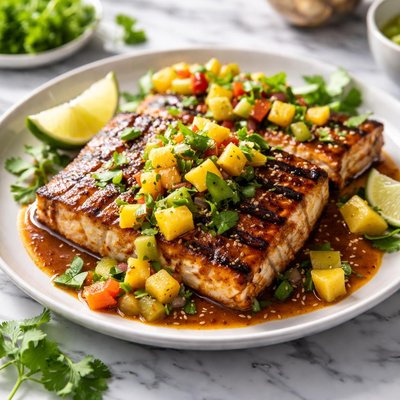 Image of Grilled Teriyaki Mahi Mahi with Mango Salsa