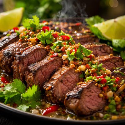 Image of Grilled Thai Sirloin with Tangy Lime Sauce