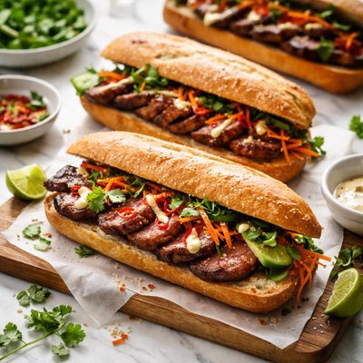 Image of Grilled Thai Steak Sandwiches